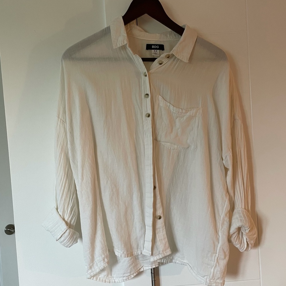 uo cotton button up